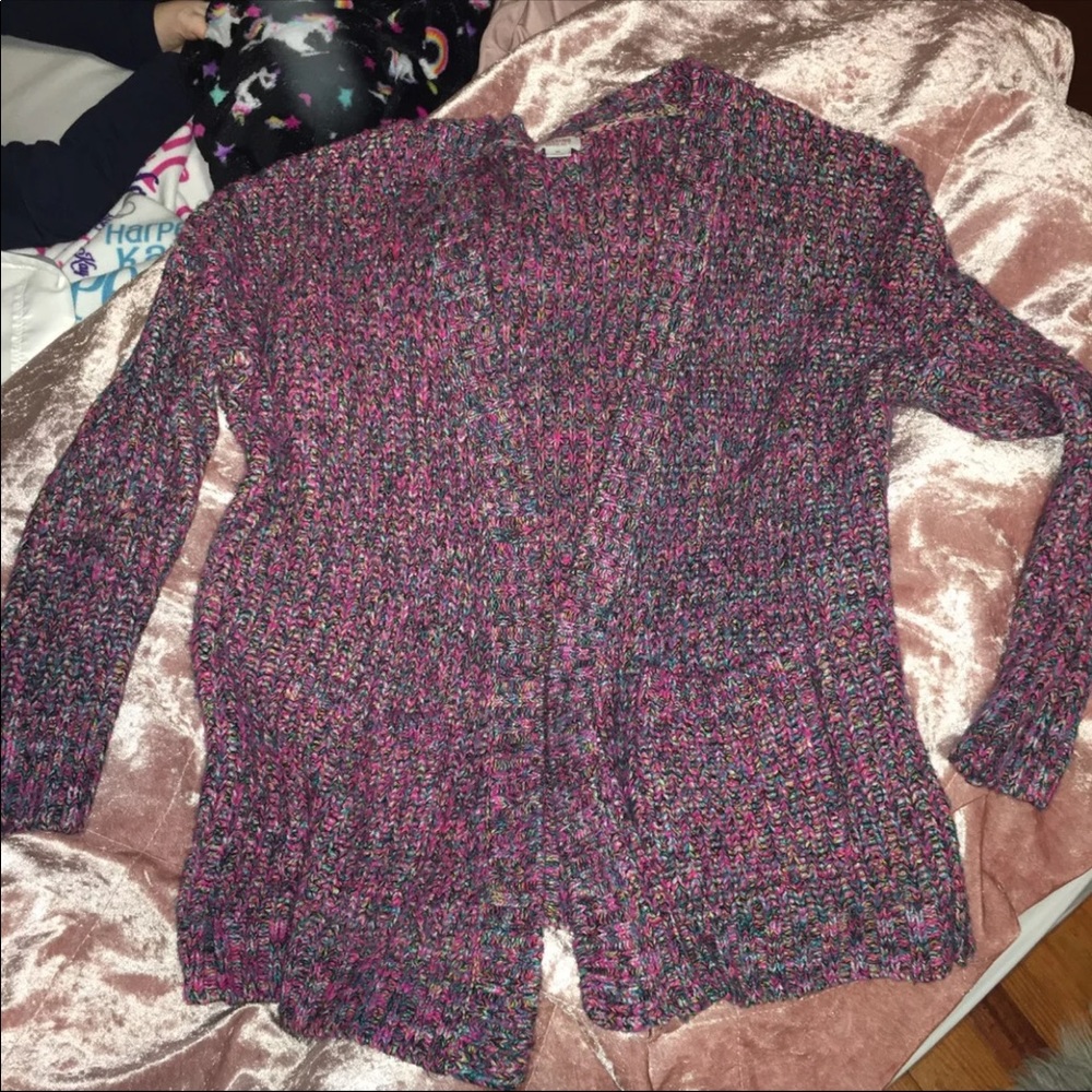 Open Cardi (rainbow colors)